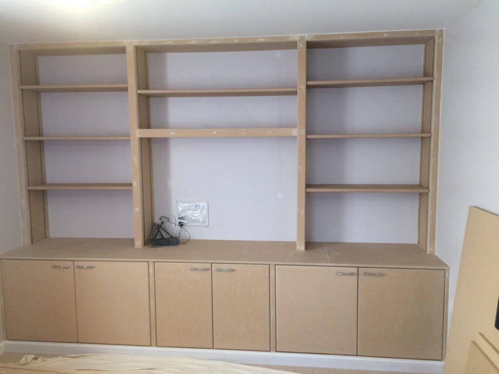 Custom built-in storage and shelving
