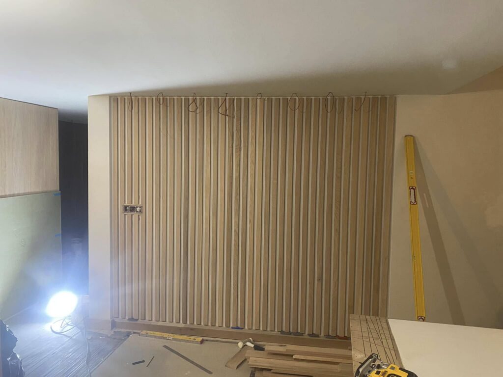 Wood panelling and skirting work